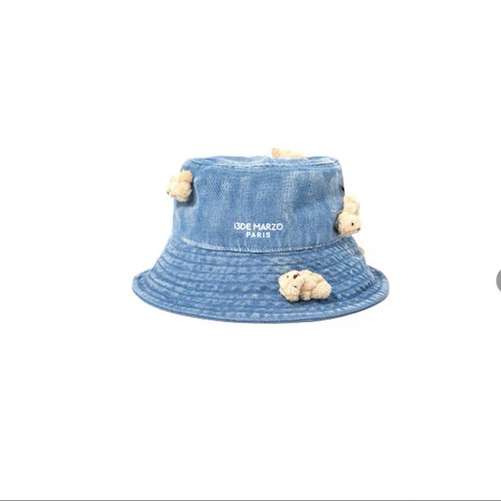 同款國外爆款13De Marzo新款小熊立體玩偶漁夫帽帽子| Yahoo奇摩