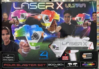 美兒小舖COSTCO好市代購～Laser X 變色雷射槍 4人對戰組(1盒裝)