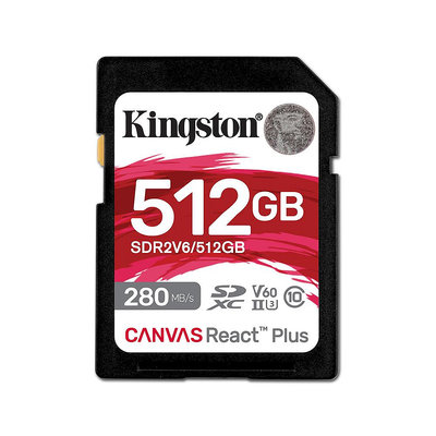 新款 金士頓 512G 專業攝影 SDXC UHS-II U3 V60 相機記憶卡 (KT-SDR2V6-512G)