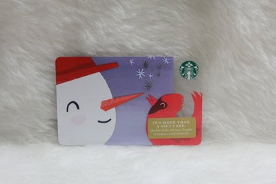 美國 2018 星巴克 STARBUCKS 雪人與紅鳥 隨行卡 儲值卡 星巴克卡