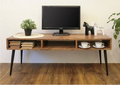 A~輕工業復古風椎腳120公分矮茶几桌/書桌/客廳桌/咖啡桌/和室桌