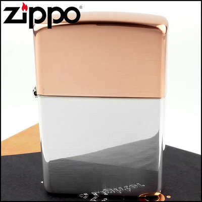 ☆哈洛德小舖☆【ZIPPO】美系~Bimetal Case-Copper 雙金屬-純銅+純銀打火機 NO.48695