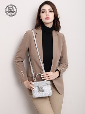 法國LMK品牌輕奢女包2023新款時尚寶盒包包盒子包單肩斜挎包L MK