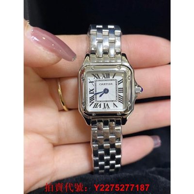二手98新 Cartier PANTHÈRE DE CARTIER美洲豹腕錶 迷你 手錶 石英機芯精鋼錶WSPN0019
