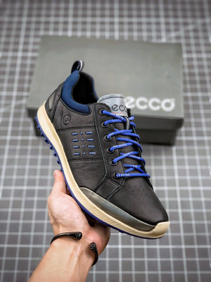 正品ECCO愛步高爾夫球鞋男士真皮防水透氣減震舒適運動鞋golf有釘防側滑健步鞋