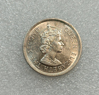 英屬香港1960年大一大餅1硬幣KN版帶光品相068，實27794
