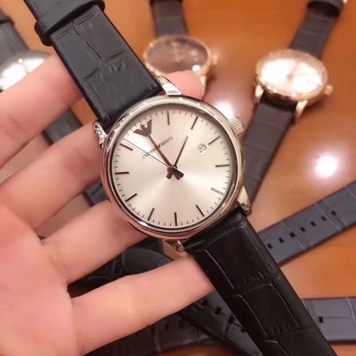 Armani 亞曼尼手錶 男錶 商務休閒 石英錶 全套包裝 少量現貨 真皮錶帶 限時折扣