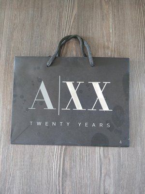AX armani exchange 20週年 AXX 紙袋 手提袋 購物袋 收納袋 裝飾袋 29*21.5*10公分