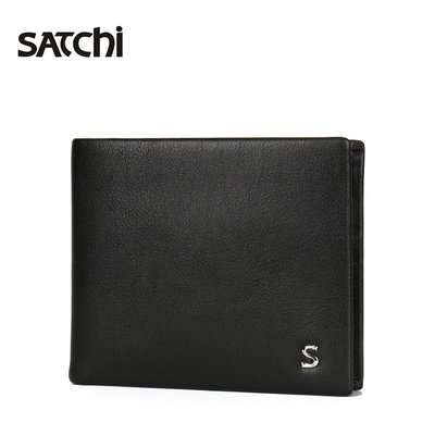 熱賣  Satchi/沙馳錢包真皮短款 時尚商務男士錢夾多卡位錢包皮夾包票夾
