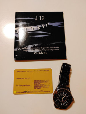 同款最便宜！真品香奈兒 J12 黑陶瓷 CHANEL 38mm 自動上鍊機械錶