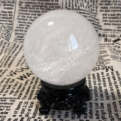 【二手】Wt25天然白水晶球擺件東海水晶原石原礦客廳臥室開業家居辦公 水晶 擺件 天然【十大雜項】-2688
