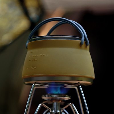熱銷 南星戶外燒水爐具硅膠折疊燒水壺便攜式野外露營戶外明火咖啡茶卡式爐