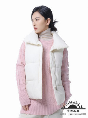 【現貨】LE真維斯女裝2023年冬季新款棉服時尚工裝風馬甲寬松保暖立領外套-東方名居