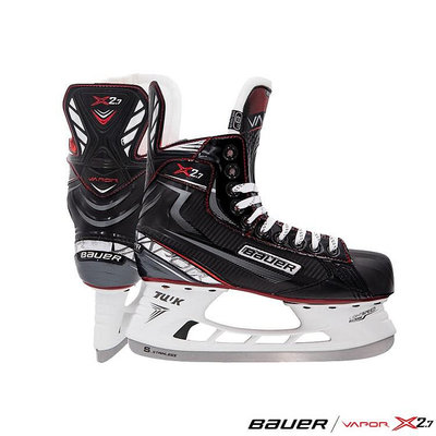 冰球Bauer x2.7冰球鞋 鮑爾兒童成人冰球鞋刀男女冰鞋冰刀滑冰冰刀鞋