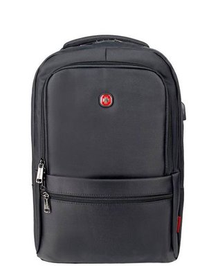 【免運】SPYWALK 勝德豐 USB後背包 筆電後背包 休閒後背包 書包 可固定於行李箱#9586黑色