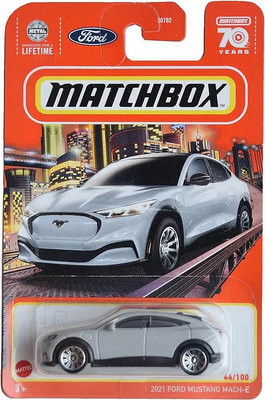 ^.^飛行屋(全新品)MATCHBOX 火柴盒小汽車 合金車//福特野馬 2021 FORD MUSTANG MACH-E