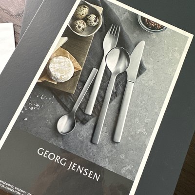 【小麥的店】Georg Jensen 喬治傑生NEW YORK系列霧面不鏽鋼刀叉匙4件式餐具禮盒