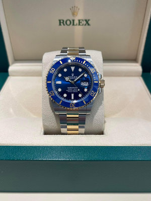 ROLEX  勞力士  SUBMARINER DATE 126613LB 皇家藍色錶面 半金款藍水鬼 黃金及蠔式鋼款