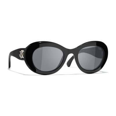 Chanel 香奈兒 水鑽 雙LOGO 太陽眼鏡 CHANEL 黑框 墨鏡 素顏 小臉 神器