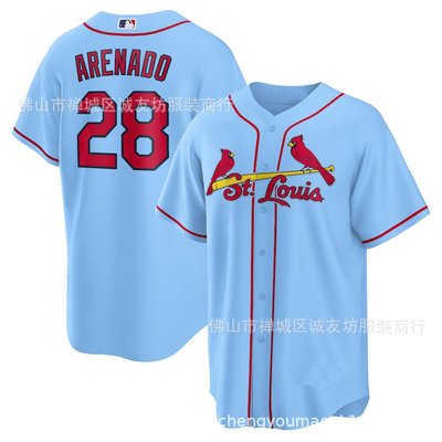現貨球衣運動背心紅雀 28 藍色 球迷 Arenado 刺繡棒球服球衣 MLB baseball Jersey