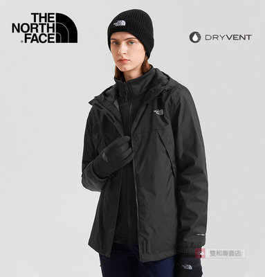 -滿3000免運-[雙和專賣店] THE NORTH FACE 女 DV刷毛兩件式外套/7QW6/黑