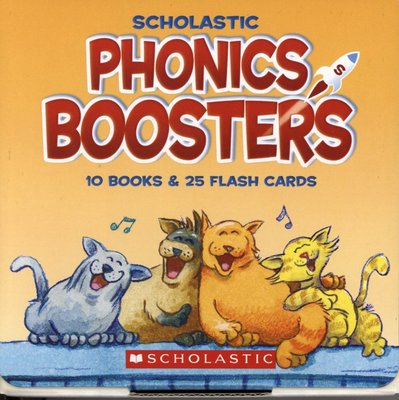 ＊小貝比的家＊PHONICS BOOSTER /10BKS+25 FLASH CARDS+1CD/3~6歲