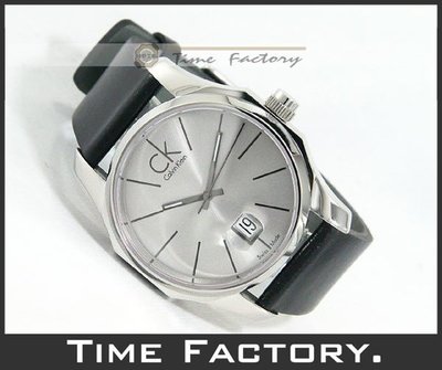【時間工廠】全新原廠正品 CK Calvin Klein BIZ 系列銀面大錶徑皮帶腕錶 K7741141