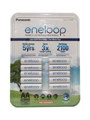 Panasonic eneloop 2000mah 3號 AA 低自放電電池 ( 10入裝)