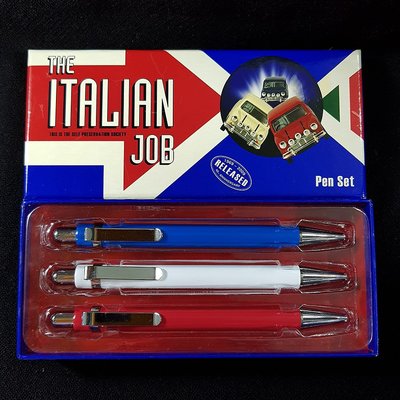 1969 年英國喜劇電影，The Italian job，三色套裝筆