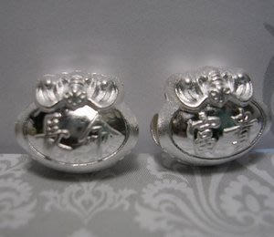 琥珀貓~【925純銀材料配件】造型珠~N0044~長命富貴"蝠"到錦囊鎖片~一個