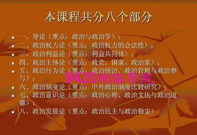 【9420-300】政治學原理 教學影片 - ( 27 講,  上海交大 ), 328 元 !