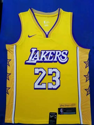 勒布朗·詹姆士一世 （LeBron James） NBA洛杉磯湖人隊 球衣 23號 城市版 黃色