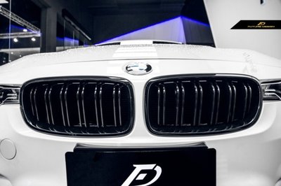 【政銓企業有限公司】BMW F30 全車系專用 M3 式樣 雙線亮黑 雙槓 鋼琴烤漆黑 水箱罩 鼻頭318 320 M3
