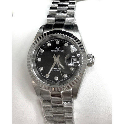 「官方授權」ROSDENTON 勞斯丹頓 女 經典真鑽 鋼帶腕錶(6062LS-2D)