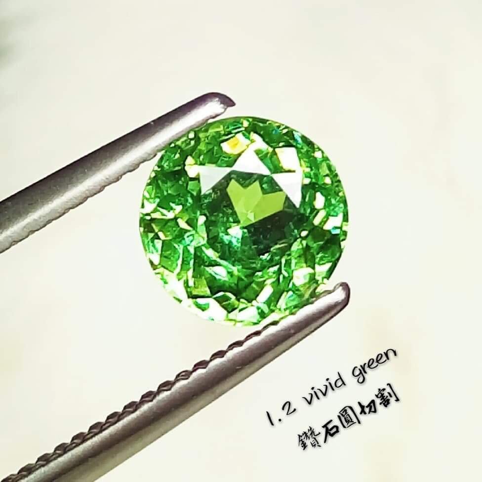 FANCY YELLOW GREEN 0.091ct RD/RT1378/CGL-