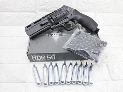 [01] UMAREX T4E HDR 50 防身 鎮暴槍 左輪 手槍 CO2槍 + 12g CO2小鋼瓶+ 加重彈