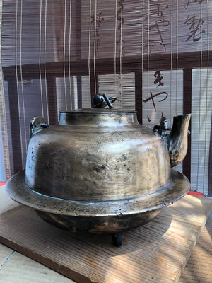 【二手】日本明治時期10斤老銅壺，茶館置物24731【百草巷】銅器 佛像 擺件
