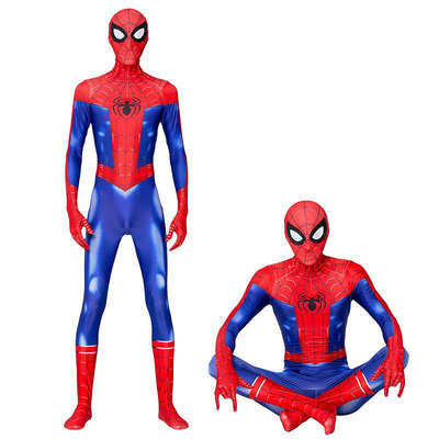 動漫cosplay服裝 3D數碼印花蜘蛛俠新紀元彼得帕克cosplay連體全包緊身衣扮演服裝JZ015