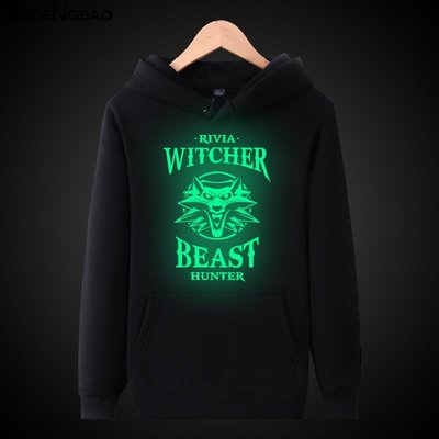 【SeVeN Shop】精選代購 The Witcher♥#5♥巫師♥夜光版♥加厚高磅數刷絨毛鋪棉♥連帽帽T♥大尺碼衛衣