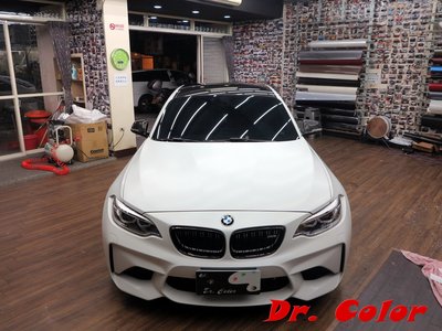 Dr. Color 玩色專業汽車包膜 BMW M2 全車包膜細紋自體修復消光透明犀牛皮 (PPF)