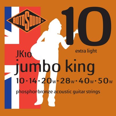 【老羊樂器店】ROTOSOUND JK10 民謠吉他弦 木吉他弦 磷青銅 (10-50)