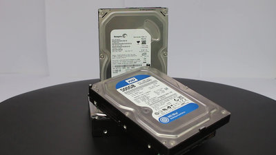 WD/西部數據500G串口硬碟3.5寸桌機機監控機械硬碟SATA3藍盤拆機