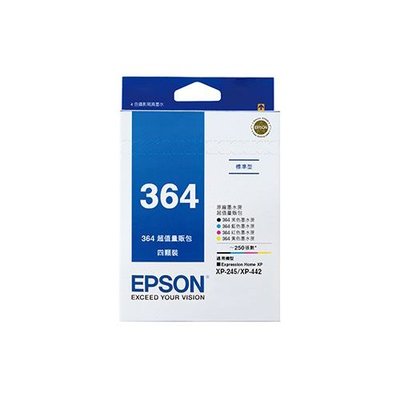 【妮可3C】EPSON 1黑3彩超值量販包 T364650/NO.364 墨水匣 適用:XP-245/XP-442