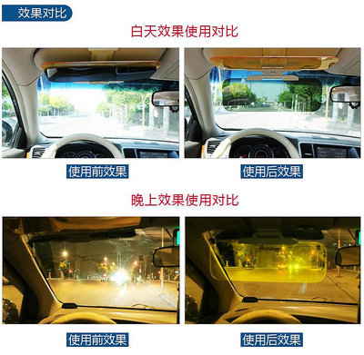 汽車日夜兩用太陽墨鏡護目鏡防刺眼防眩鏡夾片車載遮陽板偏光避光