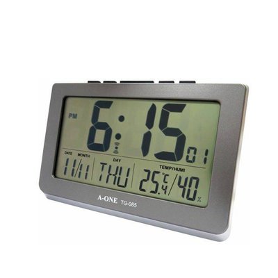 (W SHOP)A ONE 台灣品牌 TG-085 LCD 多功能 顯示 溫度 溼度 座掛鬧鐘 時鐘 電子鬧鐘