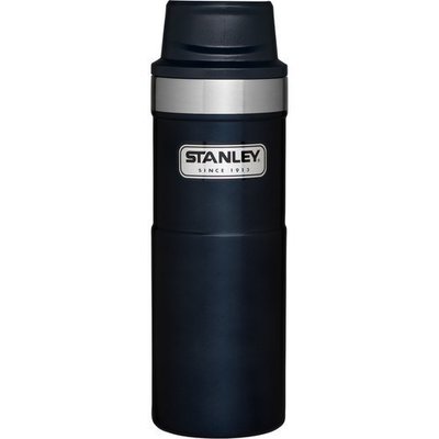 【STANLEY】舊logo 10-06439 藍 經典按壓式單手保溫杯【473ml 16oz】咖啡杯隨行杯