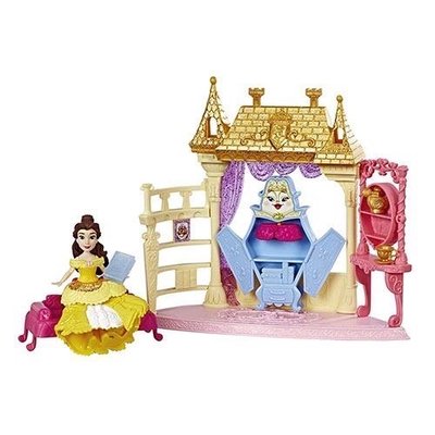 【美女與野獸】正版授權 Disney 迪士尼 - Hasbro 迷你公主小型扮家家酒遊戲組 -貝兒組優惠699《寶貝妞》