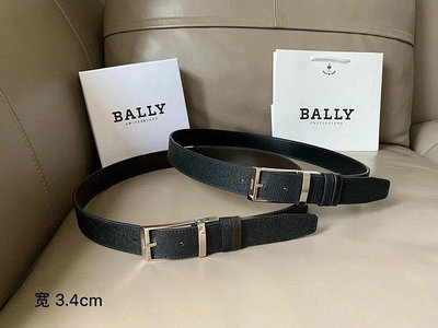 【Lydia代購】BALLY巴利 皮帶 男士雙面可以用頭層牛皮褲腰帶3.5cm