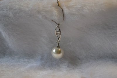 1420南洋珍珠貝貝寶珠貝珠白色10mm設計款珍珠項鍊
