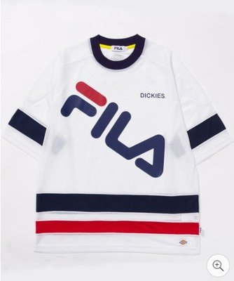Dickies x FILA 聯名款 oversize 短袖T恤 運動風 球衣材質 潮牌 男女可穿 情侶裝 日本代購